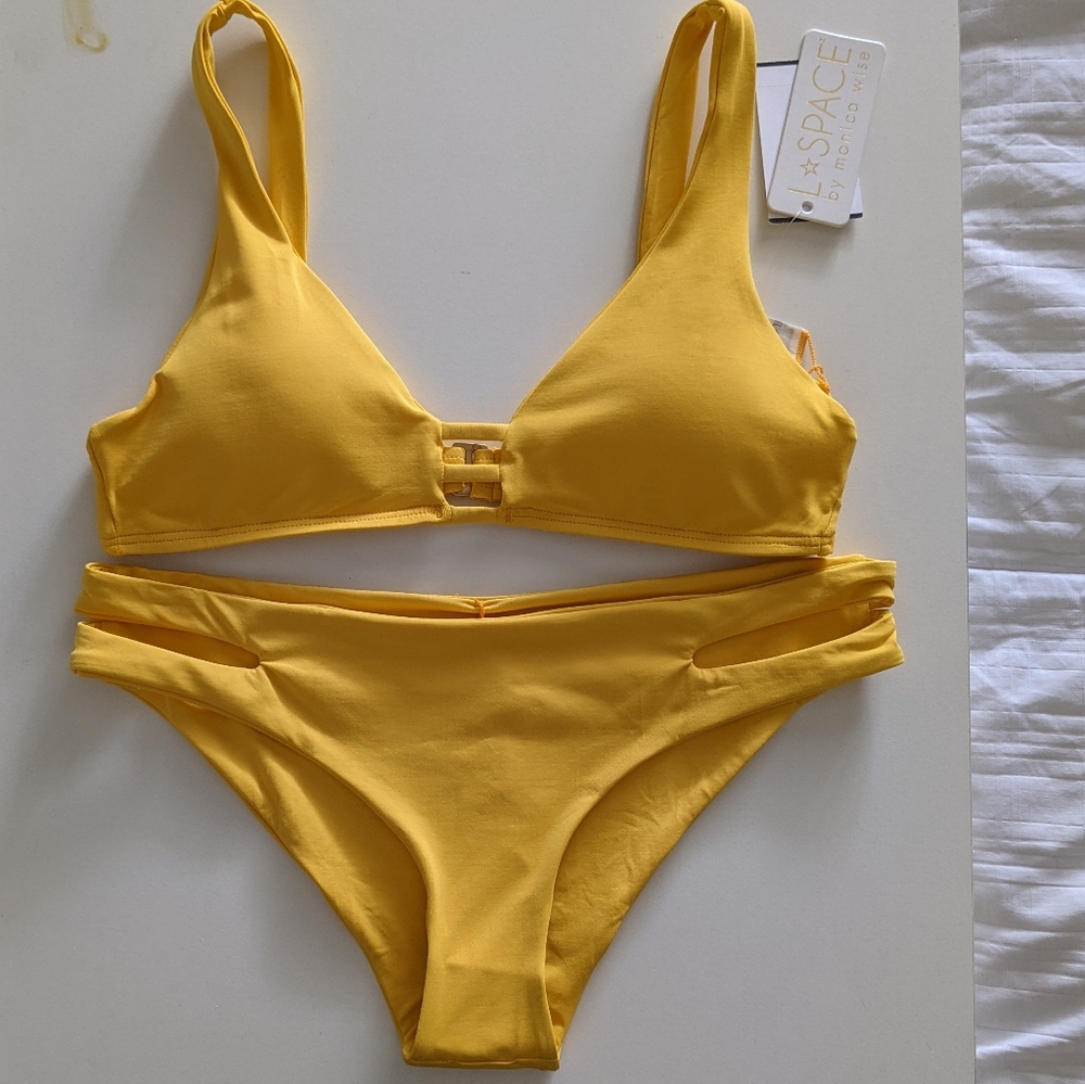 {L*Space} Brand New Sunshine Gold Bikini Set - Picture 1 of 16